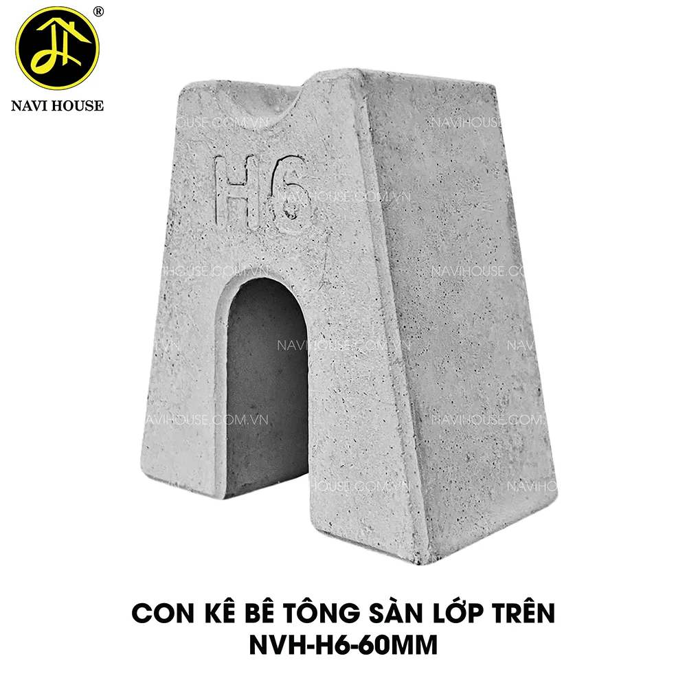 Con kê bê tông H6 có nhiều ưu điểm vượt trội trong thi công sàn lớp trên